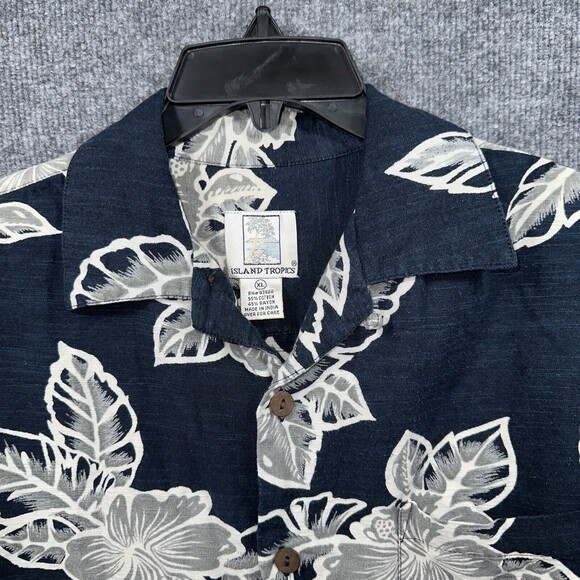 Island Tropics Casual Button Up Shirt‎ Men Size XL Aloha Hawaiian Tropical Beach - Picture 3 of 8
